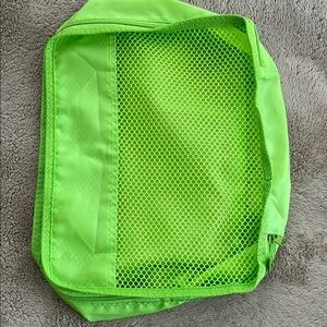 Bright Green Mesh Travel Pouch